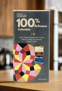 Coco Caravan Arhuaco 100% tribal ceremony grade cacao bean to bar chocolate bar