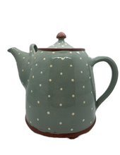 Load image into Gallery viewer, Bridget Williams Pottery extra large retro grey polka tea pot