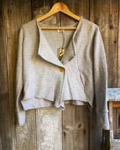Load image into Gallery viewer, Nimpy Clothing Upcycled 100% cashmere light grey cardigan small/medium