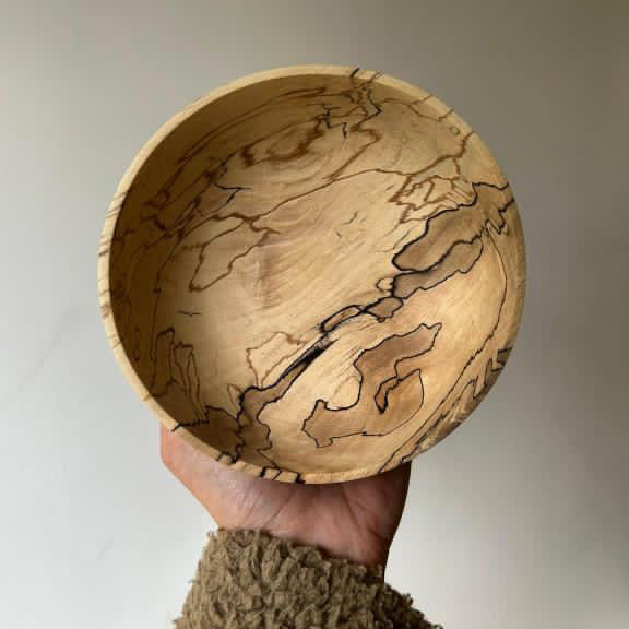 Sunny Beaux spalted beech bowl (Sunny45)
