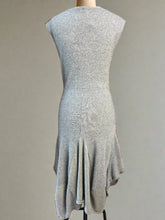 Load image into Gallery viewer, Nimpy Clothing upcycled 100% cashmere long grey tulip dress back 