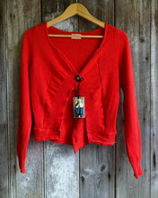 Load image into Gallery viewer, Nimpy Clothing upcycled 100% cashmere extra scarlet cardigan small/medium