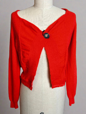 Nimpy Clothing upcycled 100% cashmere extra scarlet cardigan small/medium
