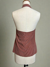 Load image into Gallery viewer, Nimpy Clothing Upcycled 100% silk halter neck top small (Nimpy)