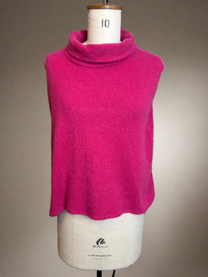 Nimpy upcycled 100% cashmere pink poncho small