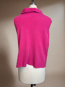 Nimpy upcycled 100% cashmere pink poncho small