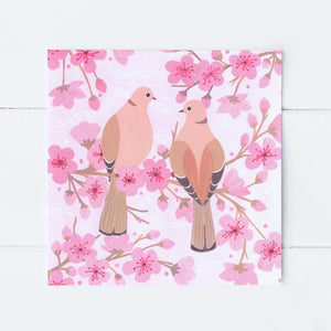 Sian Summerhayes "Love Birds" greetings card