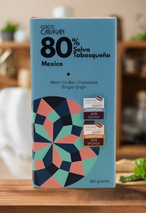 Coco Caravan Selva Tabasqueno Mexico single origin chocolate bar 80% bean to bar chocolate bar 60g
