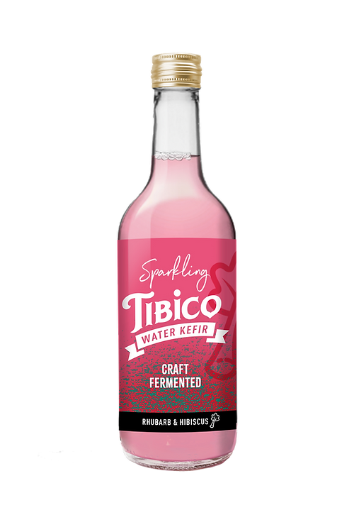 Tibico Fermentary Rhubarb & Hibiscus Water Kefir 330ml