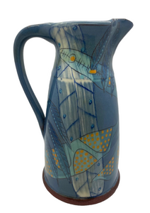 Bridget Williams Pottery “micro blue” large Jug (BW70m)