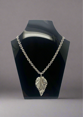 Cameron Burr Silver stinging nettle pendant on silver chain