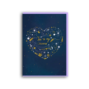 Forever Funny "You’re my world" greetings card