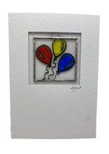 Load image into Gallery viewer, Liz Dart Stained Glass balloons stained glass greetings card