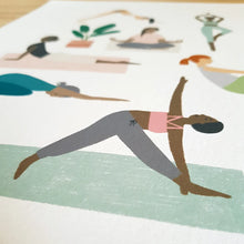Load image into Gallery viewer, Stephanie Cole Design “And Breathe” Namaste yoga print A3 print (STECO)