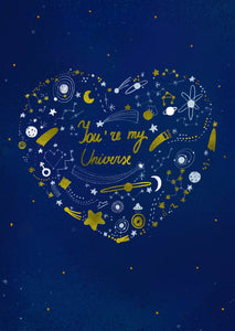 Forever Funny "You’re my world" greetings card (Anastassia)