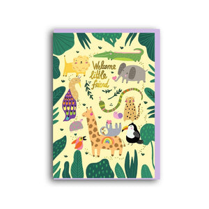Forever Funny "Welcome little friend" greetings card