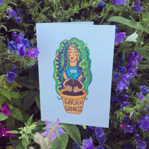 Lemon Street Cards "Garden goddess" greetings card 