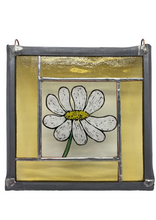 Load image into Gallery viewer, Liz Dart Stained Glass Daisy panel