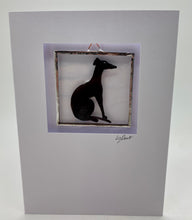 Load image into Gallery viewer, Liz Dart Stained Glass Whippet stained glass greetings card  (LD)
