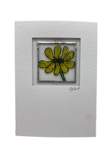 Load image into Gallery viewer, Liz Dart Stained Glass buttercup greetings card