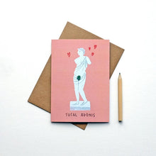 Load image into Gallery viewer, Stephanie Cole Design "Total Adonis" greetings card