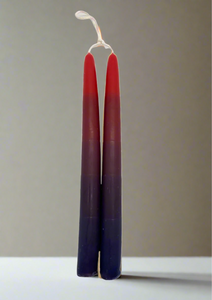Pair of beeswax dipped candles