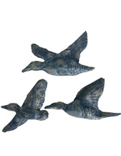 Load image into Gallery viewer, Jo Duck Ceramics “3 flying ducks” ceramic wall hangings (JoDuck)