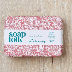 Soap Folk rose geranium soap Stroud 