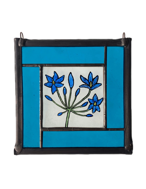 Liz Dart Stained Glass Agapanthus panel