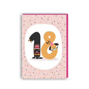 Forever Funny 18th birthday "Saus Ages" greeting card