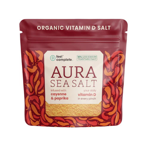 Feel Complete Aura organic Celtic sea salt infused with cayenne pepper and paprika  with Vitamin D