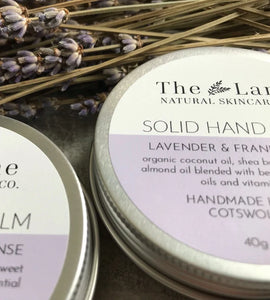 The Lane Natural Skincare Company Lavender and Frankincense solid hand balm 40g (thelane)