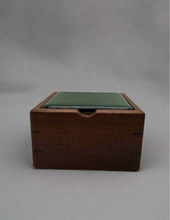 Load image into Gallery viewer, Flexen Iroko box with fused glass lid