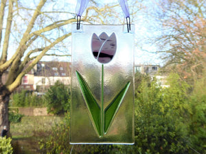 Eva Glass Design Tulip fused glass sun catcher (EGDTUG)
