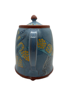 Bridget Williams Pottery large micro blue tea pot (BW15M)