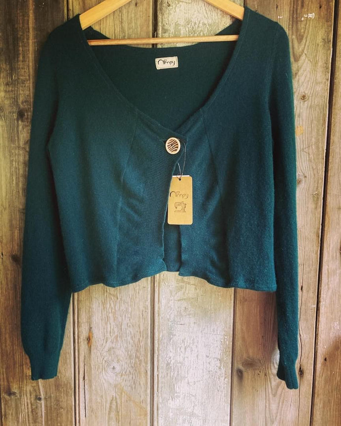 Nimpy Clothing Upcycled 100% cashmere forest cardigan small/medium (Nimpy)
