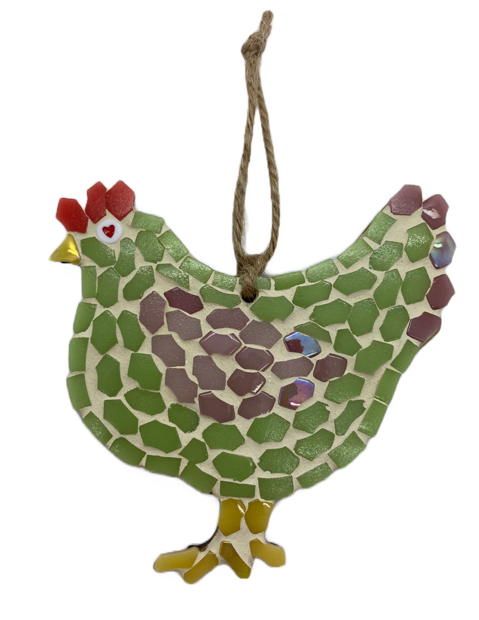 Jane Bolton mosaic hen (JB)