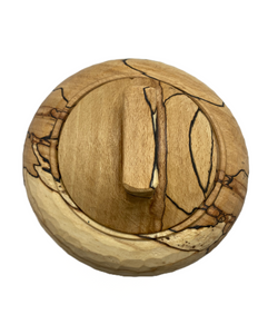 Carpenter’s Woodcraft locking lidded box spalted beech turned on a pole lathe