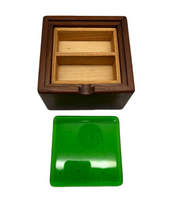 Load image into Gallery viewer, Flexen Iroko box with fused glass lid