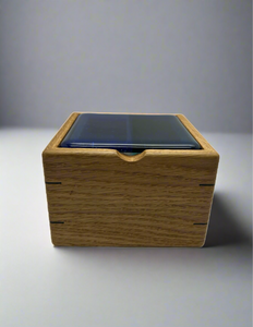 Flexen oak box with fused glass lid