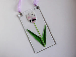 Eva Glass Design Tulip fused glass sun catcher (EGDTUG)