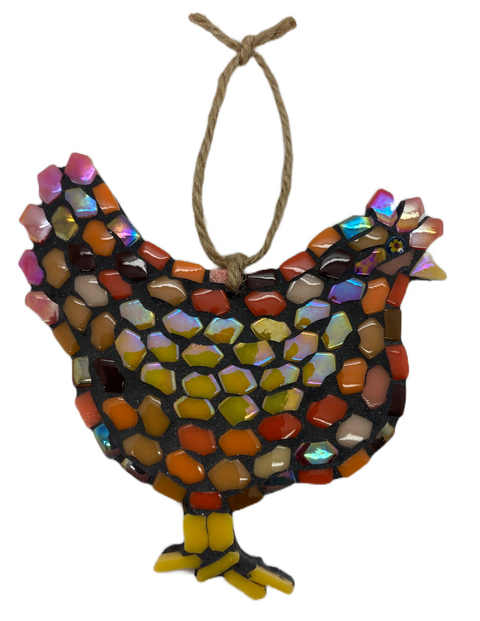 Jane Bolton mosaic hen (JB)