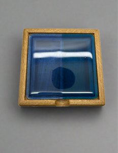 Flexen oak box with fused glass lid