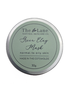 The Lane Natural Skincare Company Green clay mask 30g tin (The lane)