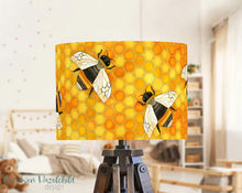 Load image into Gallery viewer, Ceridwen Hazelchild Design Bee lampshade 