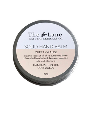 The Lane Natural Skincare Company sweet orange solid hand balm 40g (thelane)