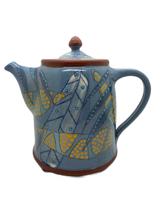 Bridget Williams Pottery large micro blue tea pot