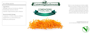 Cotswold Mushrooms Cordyceps 60 capsules