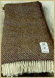 Cotswold Woolen Weavers Chetland Chevron Tobacco Throw