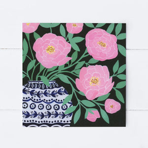 Sian Summerhayes "Pink Peonies" Greetings card